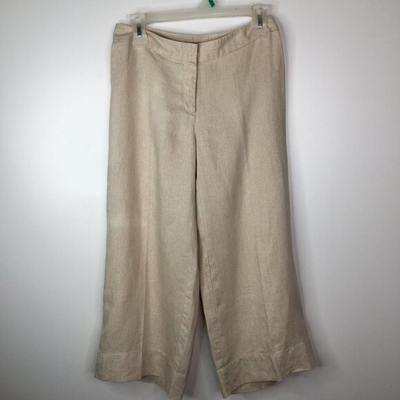 J Jill 94% linen pants Shiny glitter Size 6 - Picture 1 of 5
